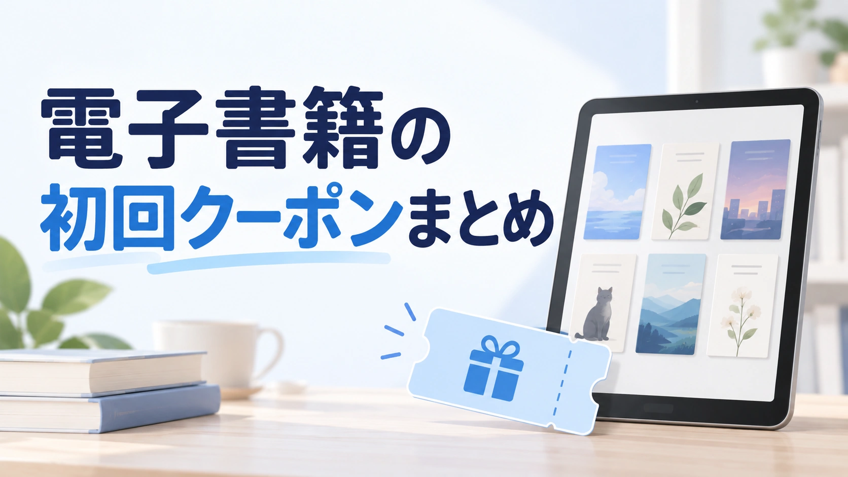 電子書籍の初回クーポンをまとめた記事のアイキャッチ